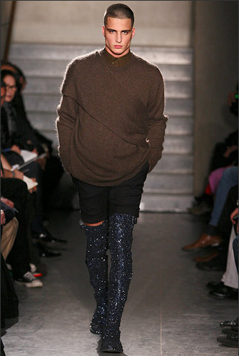 knee high boots for men. Givenchy oots Fall rtw 2009